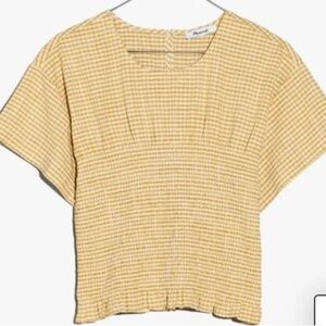 Madewell Gingham Blouse NWT size S